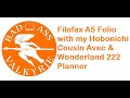 Filofax A5 Folio with my Hobonichi Cousin Avec & Wonderland 222 Planner