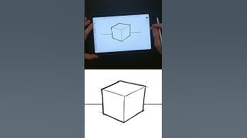 How to sketch AND 3D model a cube... #3D #sketch #modelling #cube #design #drawing