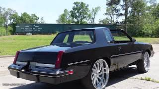 WhipAddict: Black On Black 86' Oldsmobile Cutlass TTop on 24s with 6 Inch Lips! 350 Motor, $25k!