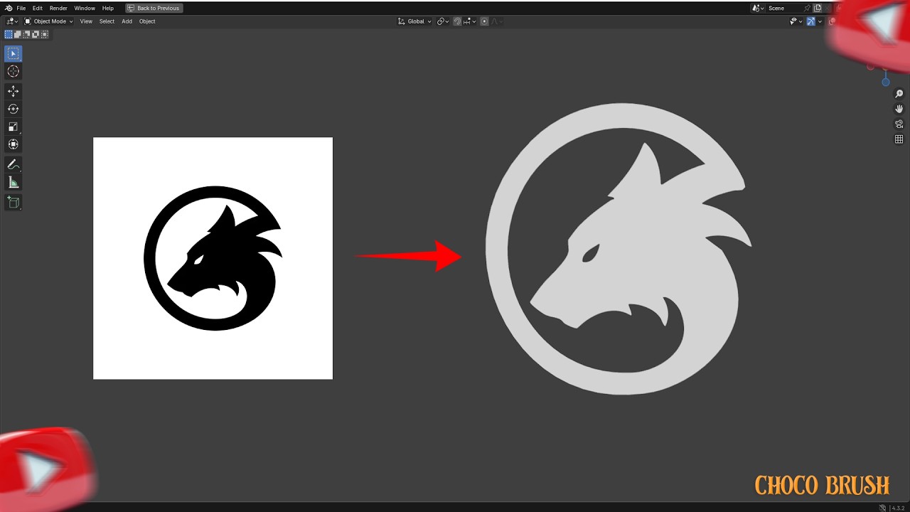 How to make a logo in 3d in blender #blender #blender #blender3d