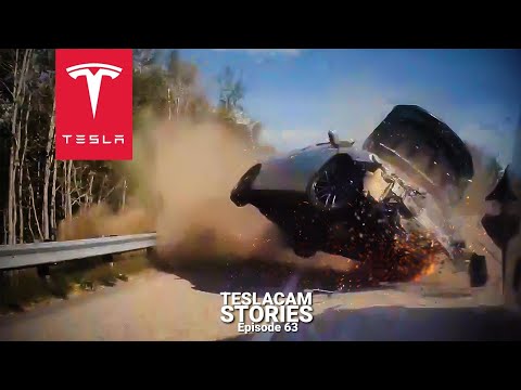 TESLA AUTOPILOT VS BAD DRIVERS - 25 CRASHES, FAILS & SAVES | TESLACAM STORIES #63