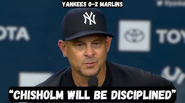 Aaron Boone RIPS INTO Jazz Chisholm after loss - Boone Post Game Interview - Yankees 0-2 Marlins