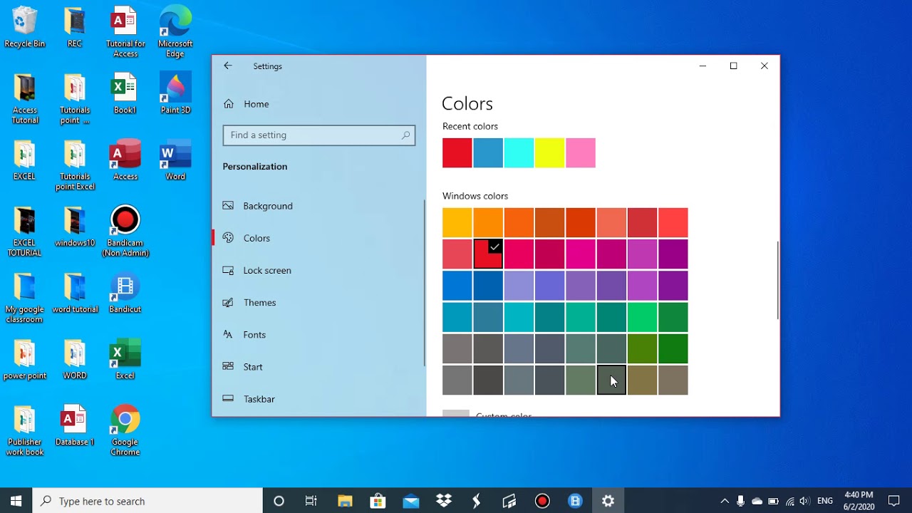 Changing Taskbar Color In Windows 10 YouTube Changing Taskbar Color In Windows 10 YouTube