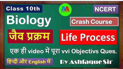 जैव प्रक्रम | life process | जैव प्रक्रम class 10th | jaiv prakram class 10th objective question