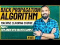 Back Propagation Algorithm /Back Propagation Of Error (Part-1)Explained With Solved Example in Hindi