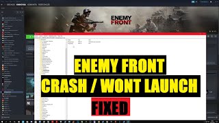 Enemy Front: Crash / Wont Launch FIX [ 2026 - update ]