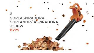 Soplaspiradora - Soplador / Aspiradora BLACK+DECKER 2500W BV25 - YouTube