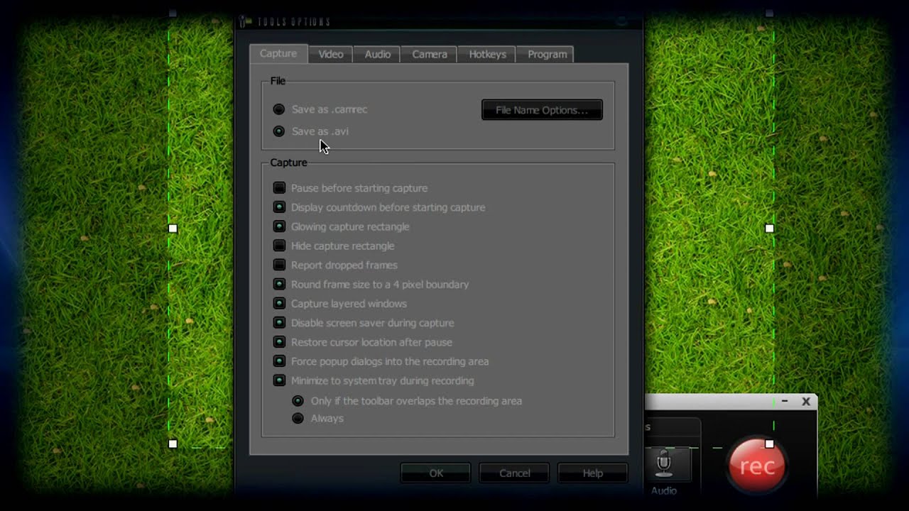 Camtasia Recorder downsfil
