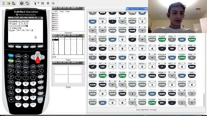 Ti83 Ti84 calculator  program slope & y intercept