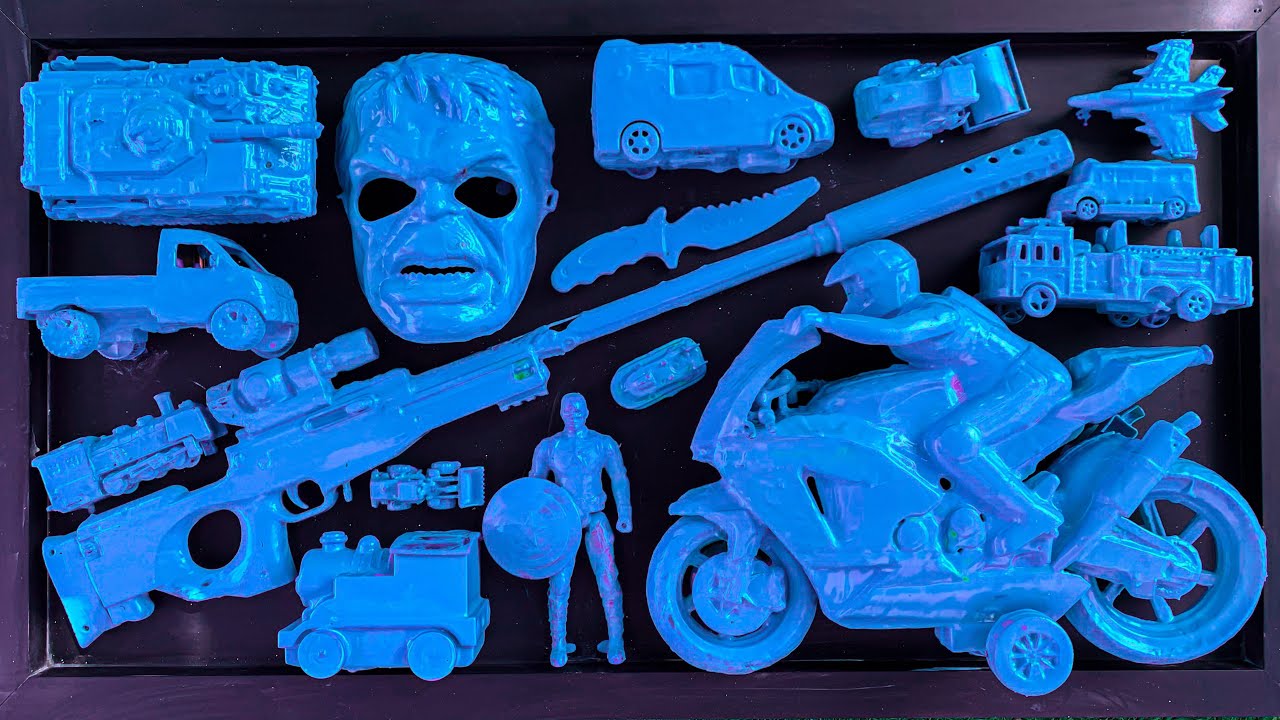 Membersihkan Mainan Mobil balap, Truk Pasir,Kereta Api,Bus Telolet,Hulk & Captain Amerika 03