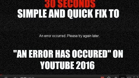 Fix to "an error has occured" youtube-firefox 2016
