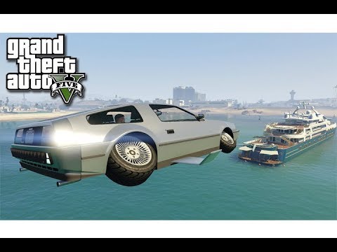 قراند 5 شراء سيارة المستقبل الطائرة و تجربة سلاح القمر الصناعي الخارق 39