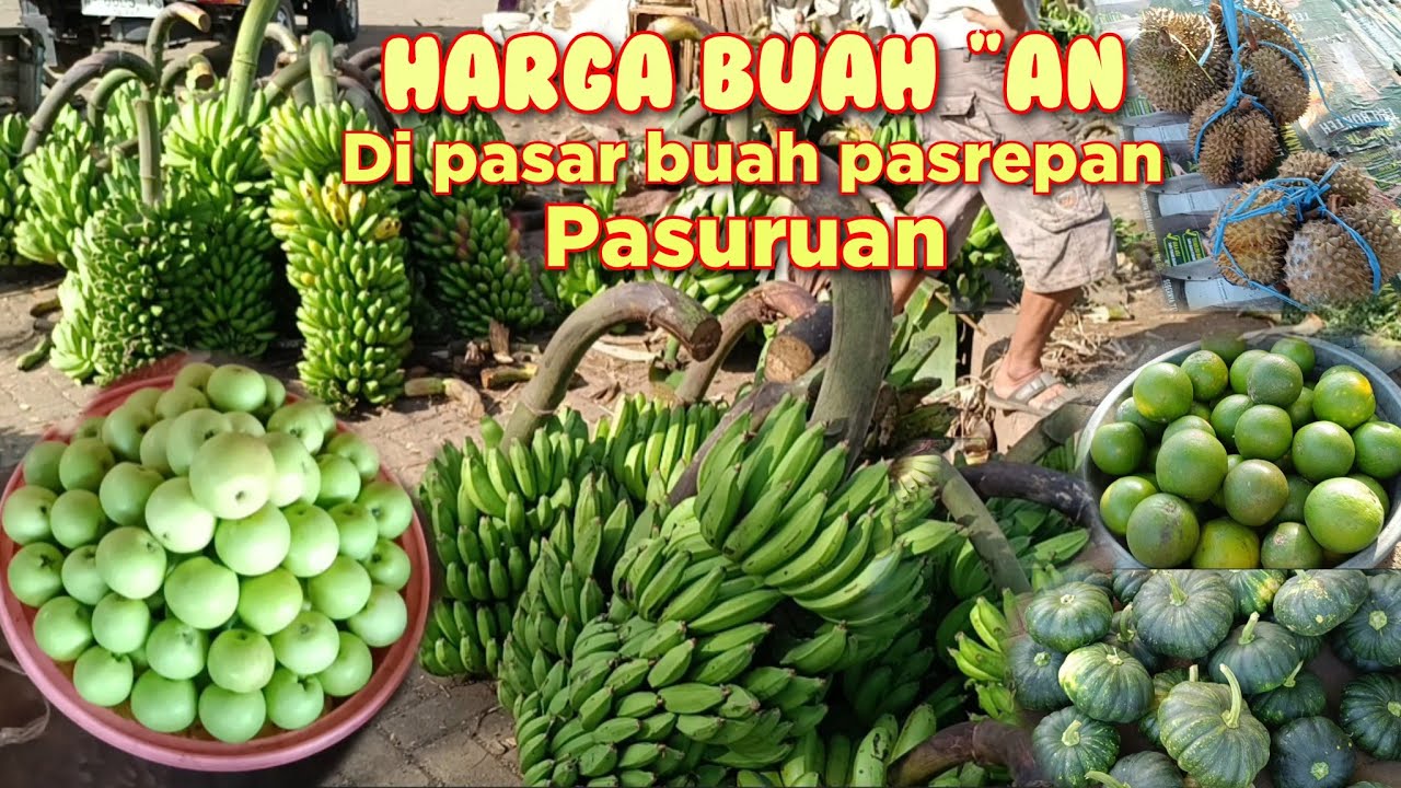 CEK HARGA DURIAN APEL PISANG JERUK DAN PEPAYA REMPAH-REMPAH DI PASAR BUAH PASREPAN