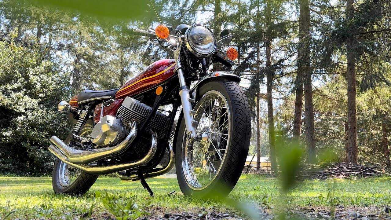 Первые испытания и настройка камер Higgspeed для KH500 H1 | Kawasaki Triple