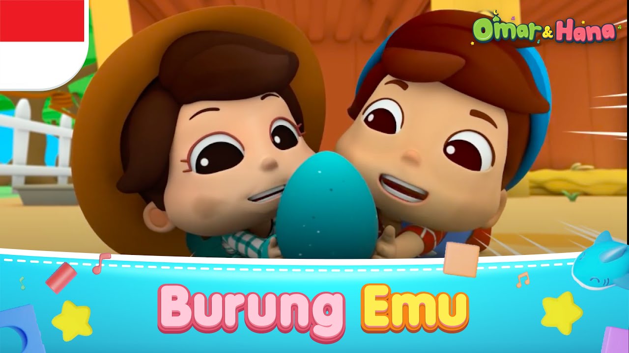 Burung Emu | Lagu Anak Islami | Omar & Hana Subtitle Indonesia