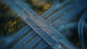 Golden Hyperlapse - Cloverleaf Interchange over Sofia