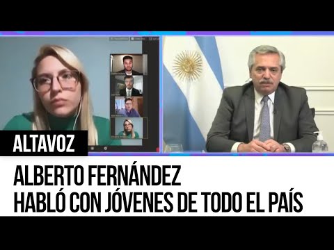 Alberto Fernández habló con jóvenes de todo el país en Altavoz