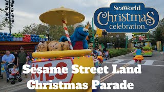 Sesame Street Land Christmas Parade SeaWorld Orlando December 8, 2023 4K Video Holiday Celebration