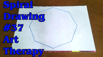 Spiral Drawing # 37 / Octagon 3D Pattern / Satisfying Line Illusion / Daily Art Therapy.