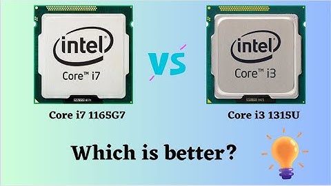 Processor Showdown: Core i3 1315U vs Core i7 1165G7