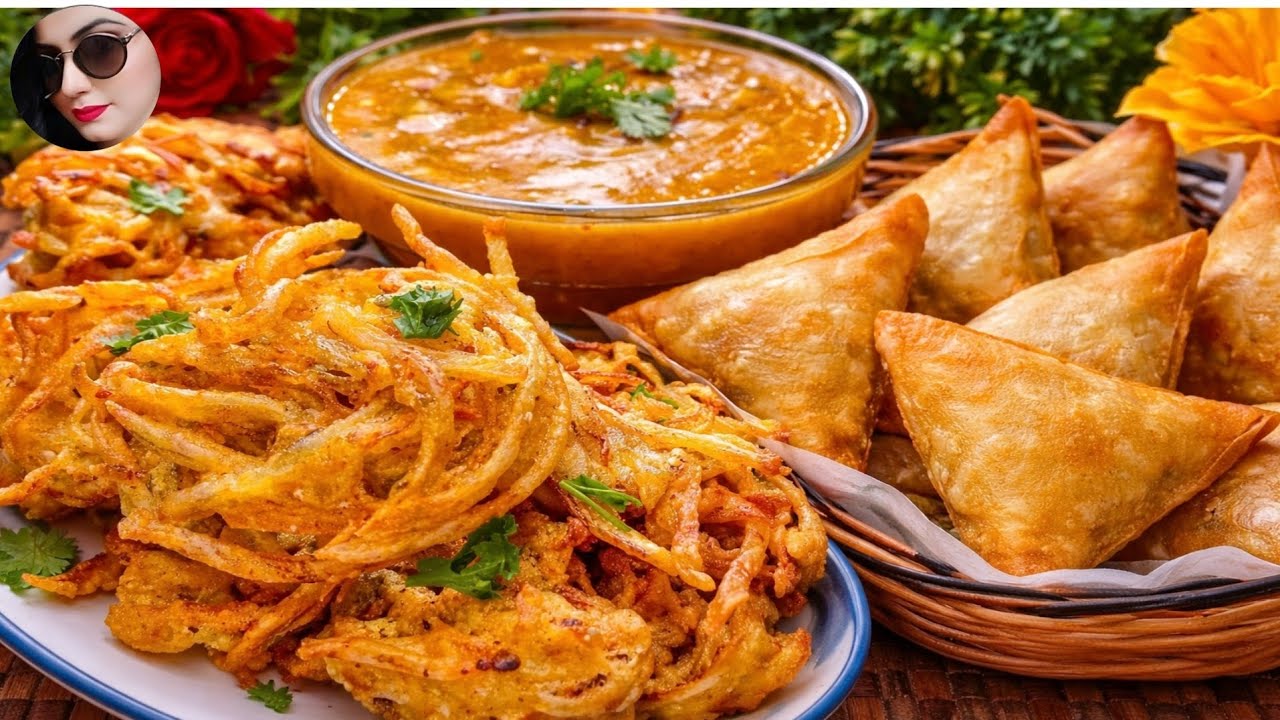 Crispy Lachha Aloo Pakoda & Keema Samosa Recipe | Perfect Snacks for Iftar | Chef Arwa
