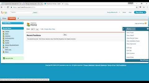 Sales Force CRM /// Recruitment App creations /// Objects /// page layout creations...