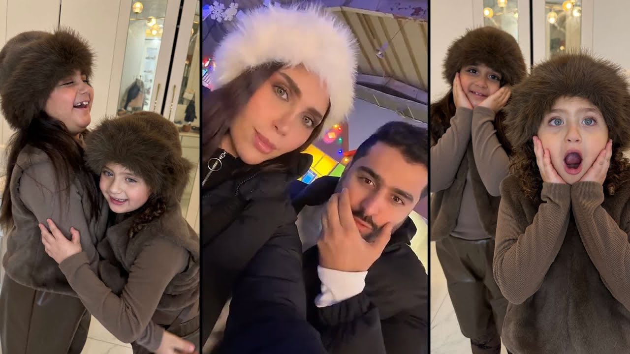 دكتوره خلود وامين طالعين مع ليان وليليان وخلودي الصغيره وخالد قبل عودة ...