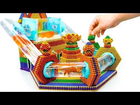 DIY – How To Build Lotus Flower Aquarium With Magnetic Balls (Satisfying) – Magnet Balls