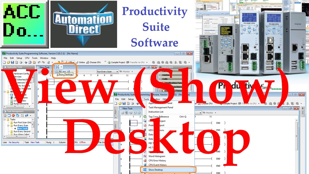 Productivity PLC Suite Software - View Desktop - YouTube
