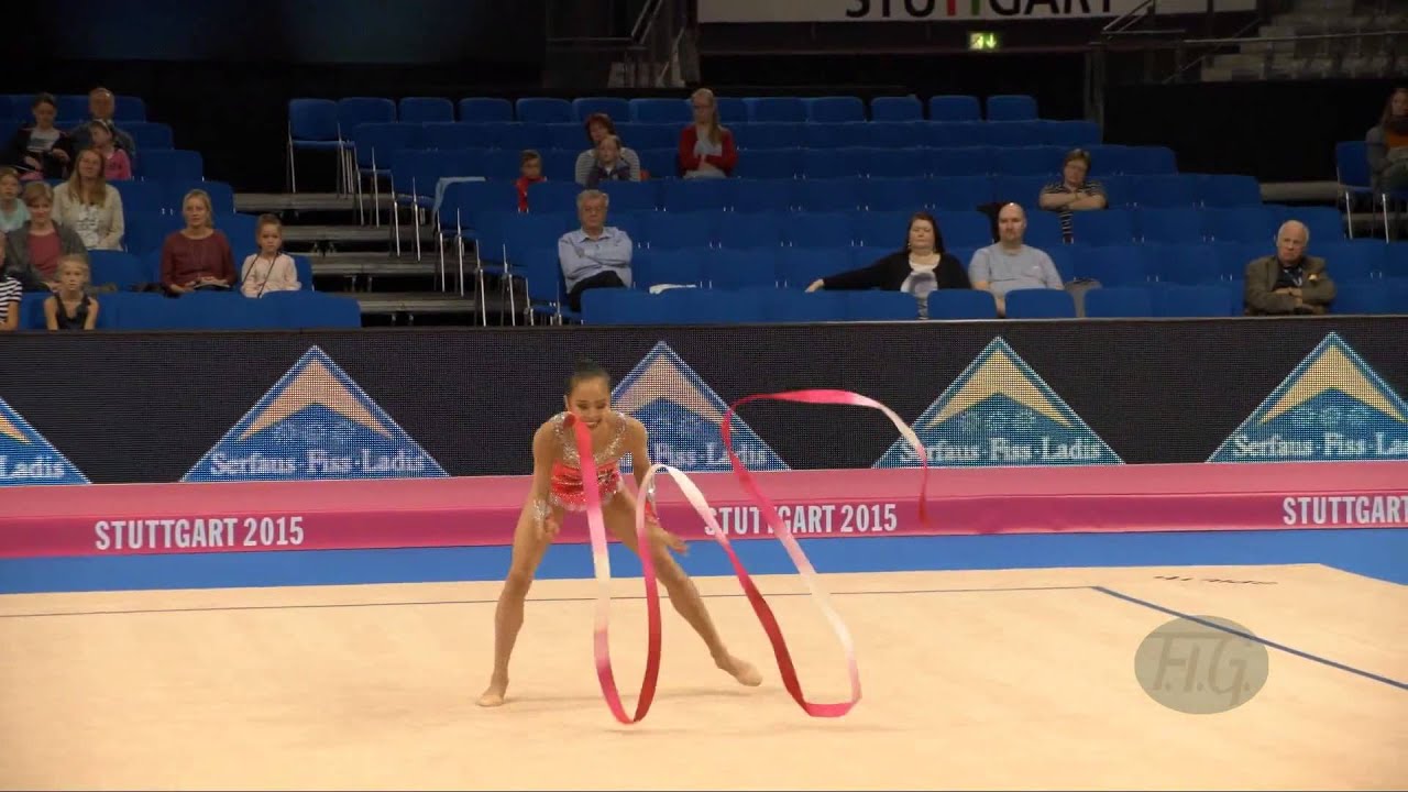 Laura ZENG (USA) 2015 Rhythmic Worlds Stuttgart - Qualifications Ribbon