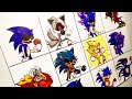 Drawing SONIC.EXE 2.0 FULL WEEK | Friday Night Funkin (FNF MOD)