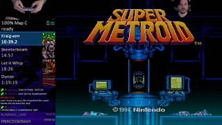 Super Metroid 100% Map Completion in 1:18:36 (0:50 IGT)