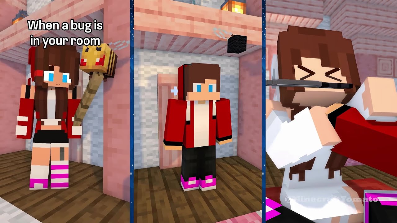 Bug in the room | Minecraft Animation | Minecraft Mix #minecraft - YouTube