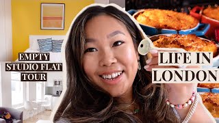 Living in London: Empty studio flat tour, cooking, simple week at home + new dim sum restaurant