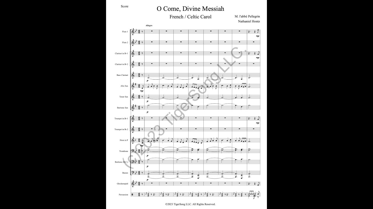O Come Divine Messiah (Christmas Carol) for Concert Band - YouTube