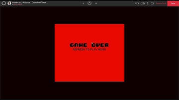 Programming Space Invaders in P5.js - Part 11a - countdown timer