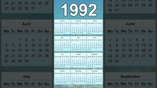 1992 Calendar