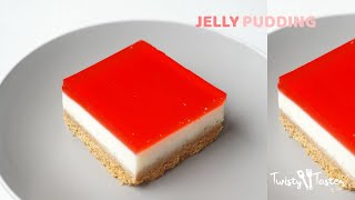 Strawberry Jelly Layered Pudding : Twisty Taster