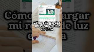 Cómo descargar mi recibo de luz en línea fácil y rápido