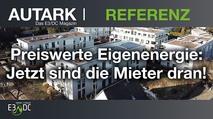 Preiswerte Eigenenergie: Jetzt sind die Mieter dran!