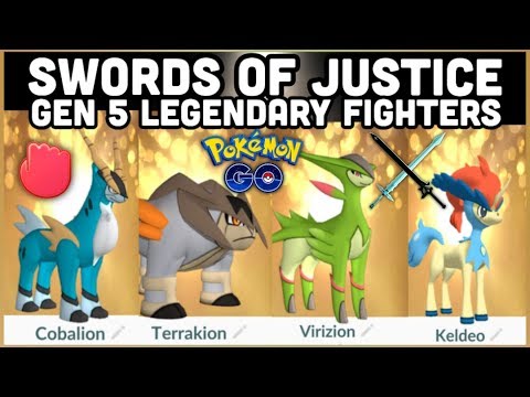 SWORDS OF JUSTICE GEN 5 LEGENDARY FIGHTING TYPES IN POKEMON GO