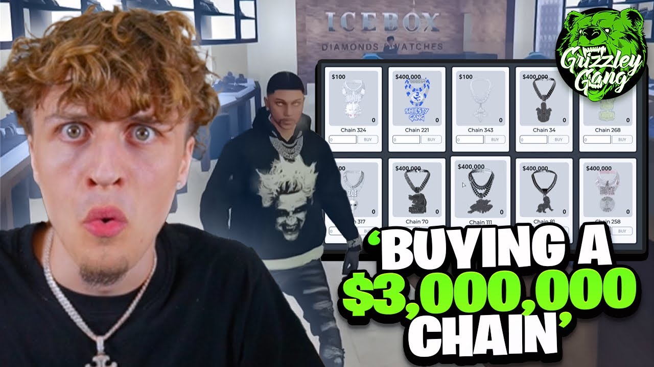 Shvfty Goes To Icebox & Buys a $3,000,000 Chain In GrizzleyWorldRP ...