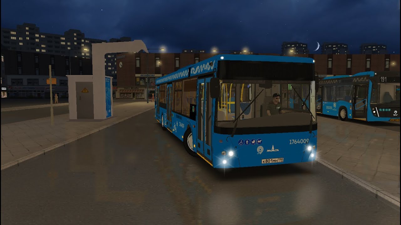 OMSI 2 - Москва, маршрут 170, МАЗ-203 2020 + звуковой информатор
