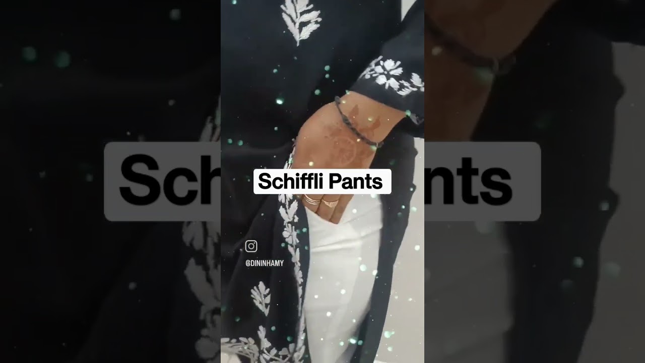 Schiffli Cotton Strechable Pants 