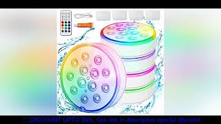 New USB Rechargeable Pool Light Waterproof LED RGB RF Remote Control Diving Light Swimming Pool Unde