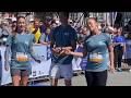 Denmark princesses Josephine and Isabella warm up dancing at the Royal Run