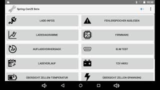 Dacia Spring Electric OBD CanZE Beta Test cell voltages and temperatures screenshot 3