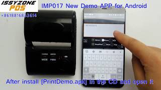 IMP017 New 58mm Bluetooth printer demo APP how to connect with Android/IOS devices screenshot 2