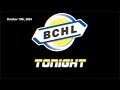 BCHL Tonight - October 13th, 2024