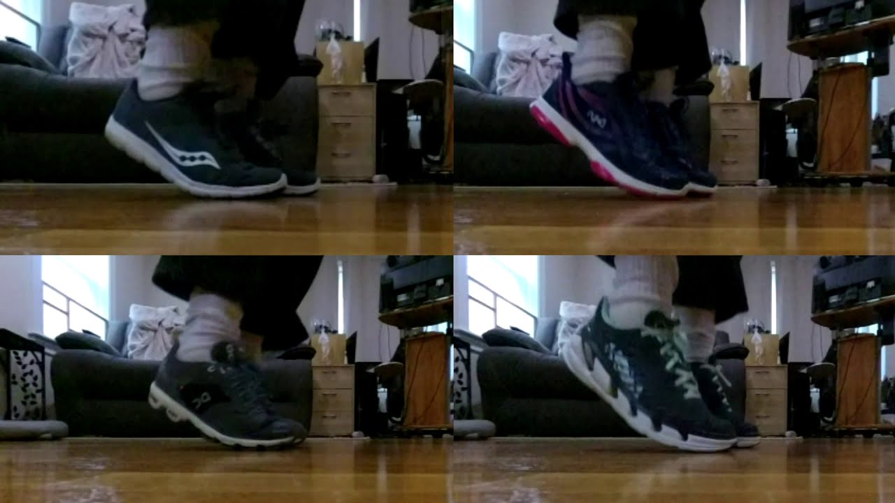 Saucony, Ryka,  On, Hoka: Shoe shock absorption comparison